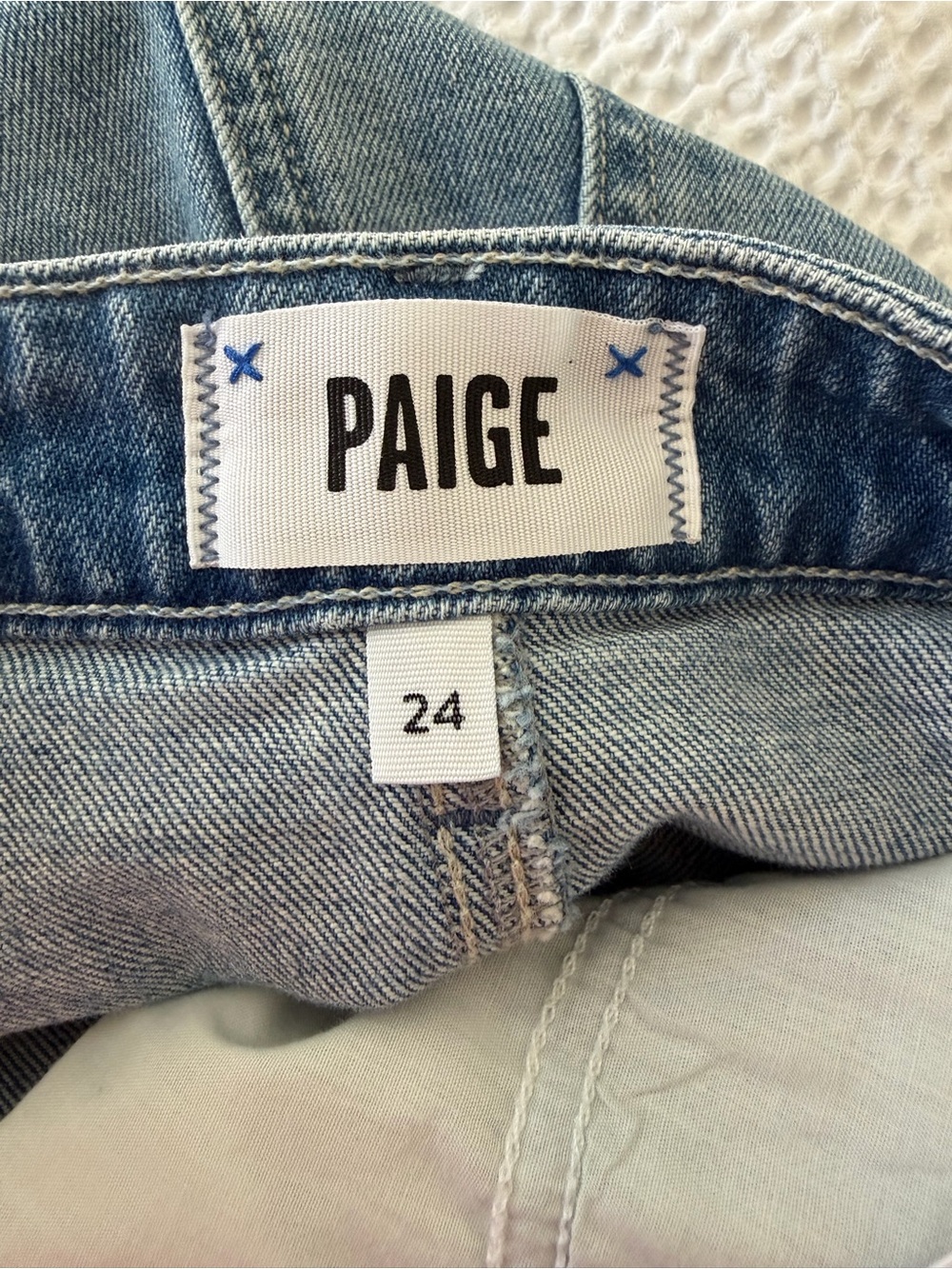 Paige Denim Meadow Midi Skirt with Front Slit - Picture 4 of 5